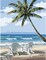 Acrylic Paint-by-Number Kit – Sunny Beach Palm Tree Landscape on Canvas, DIY Art for Beginners, Teens & Adults, Colorful Abstract Design, Perfect Christmas Gift